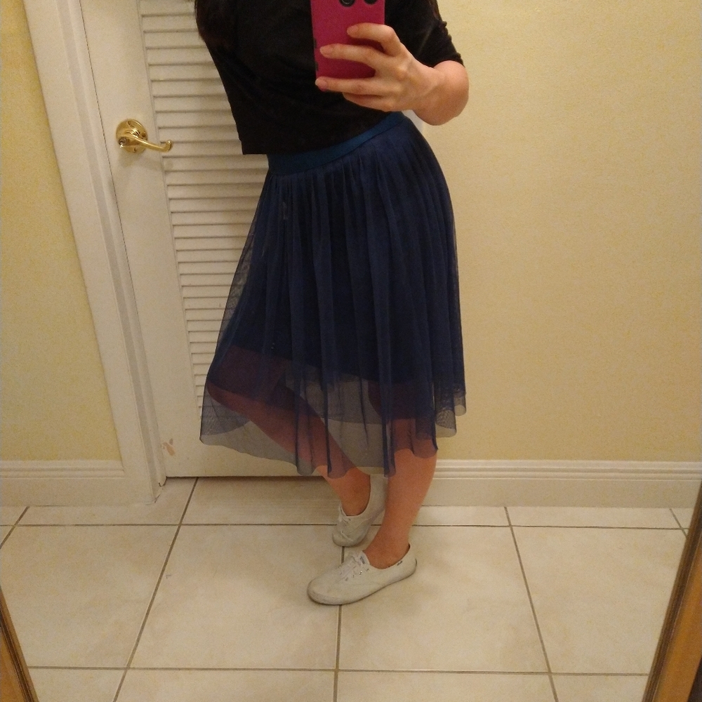 Blue veil skirt